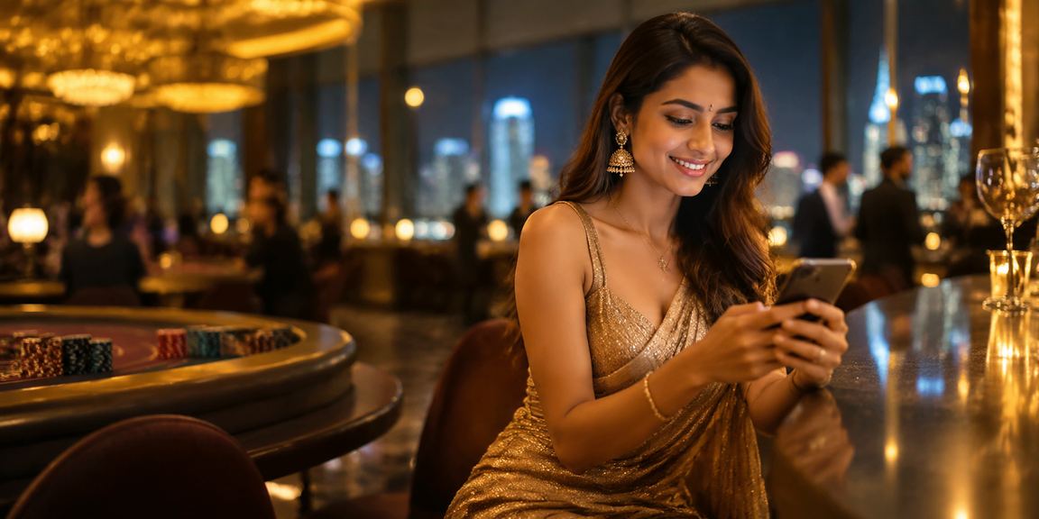 Indian young adult using phone to login for online cricket betting
